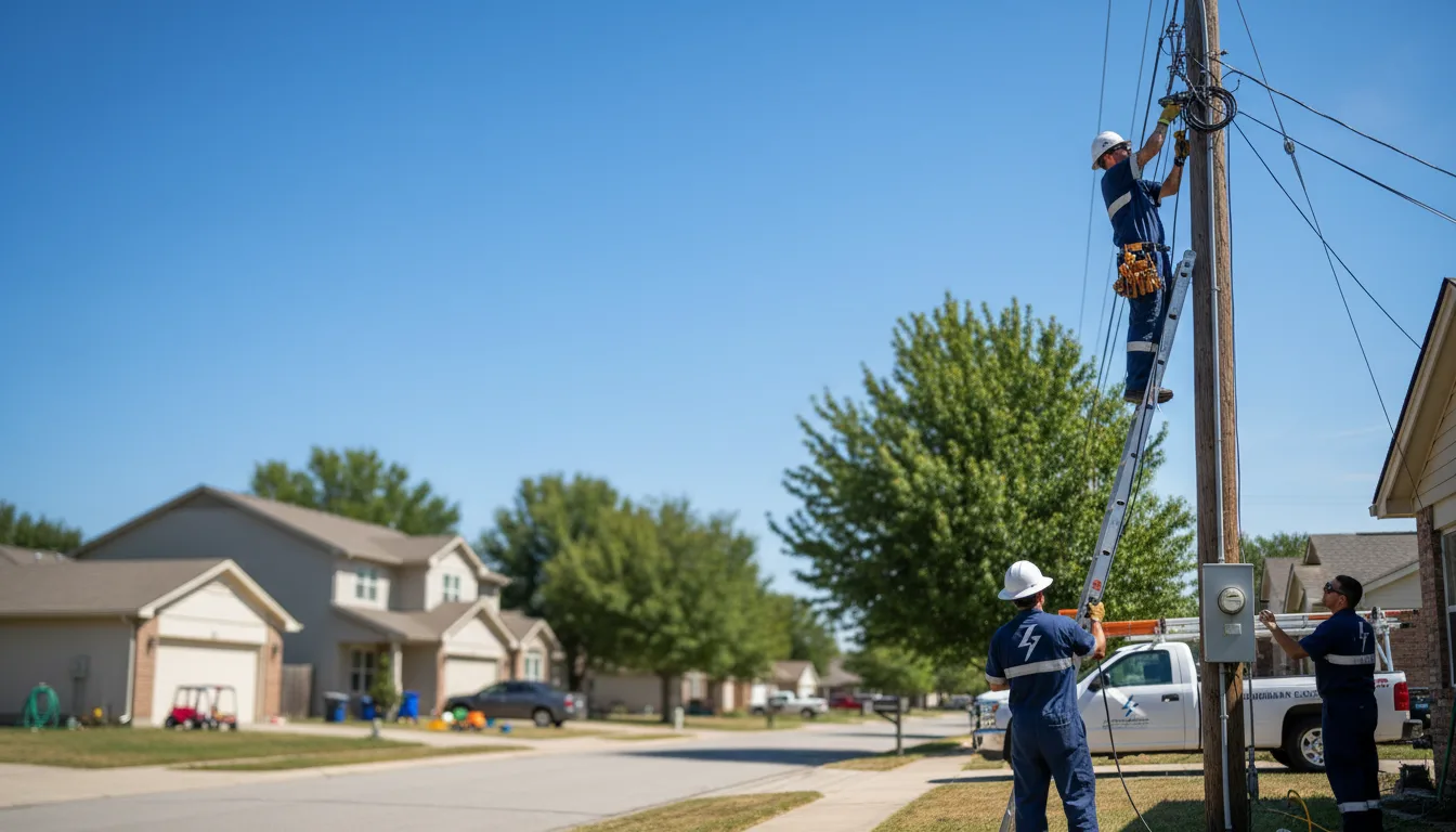 Residential electrician providing installation services in Cartwright, ND